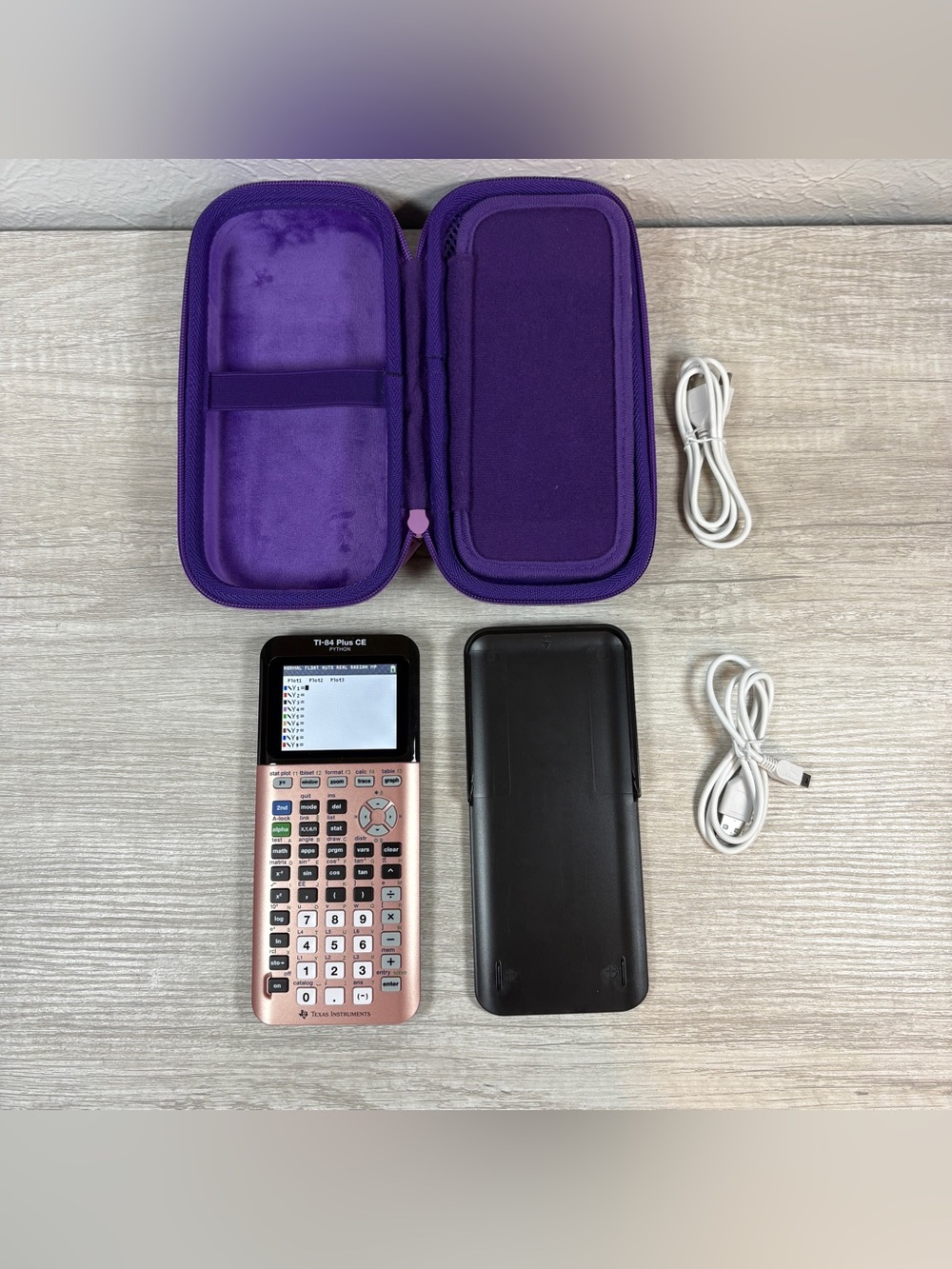 Texas Instruments TI-84 Plus CE Python Graphing Calculator Rose Gold Used Case